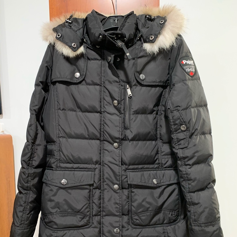 Pajar Woman’s Fur Trim Down Parka, Large
